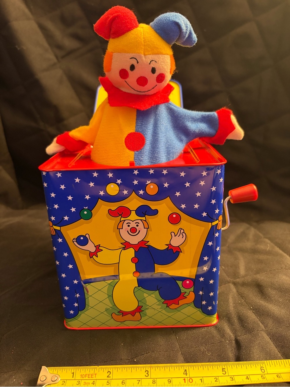 Vintage 1997 Schylling Musical Clown Jack in the Box